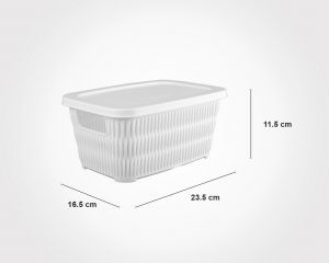 سبد بامبو مستطیل دربدار 3 لیمون