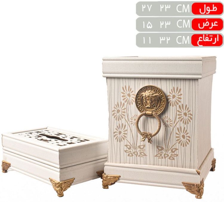 سطل و جادستمال طرحدار تک