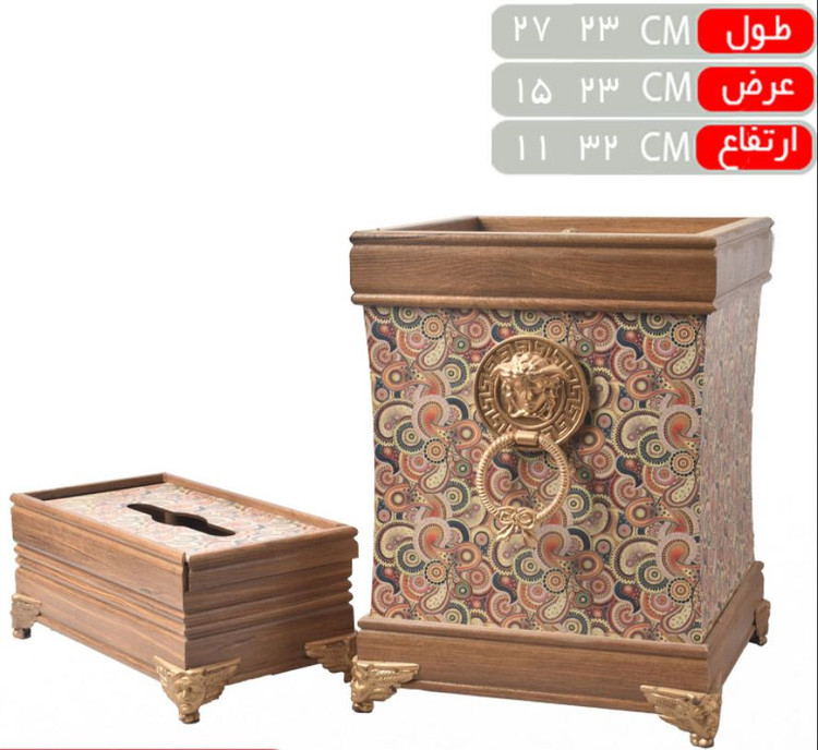 سطل و جادستمال طرحدار تک