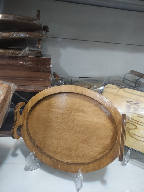 سینی بیضی متوسط چوبی رز