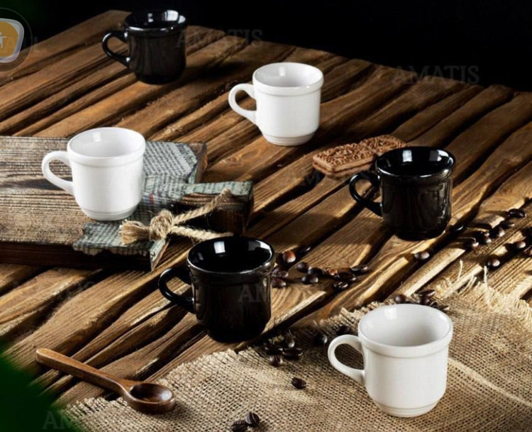 شات سرامیکی سفید مشکی