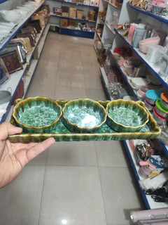 اردوخوری گرد بزرگ سرامیکی زمردی