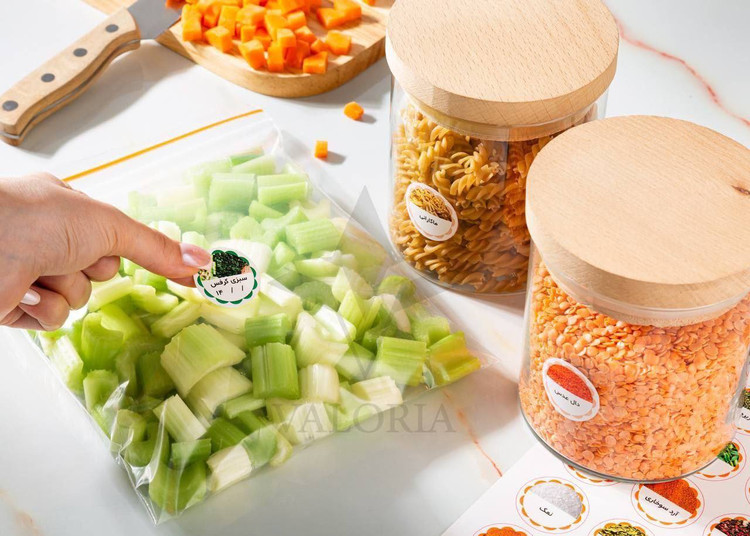 لیبل و برچسب حبوبات و ادویه مکارتی