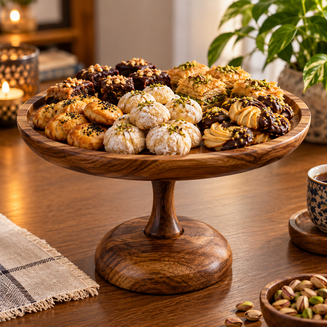 شیرینی خوری یک طبقه چوب گردو
