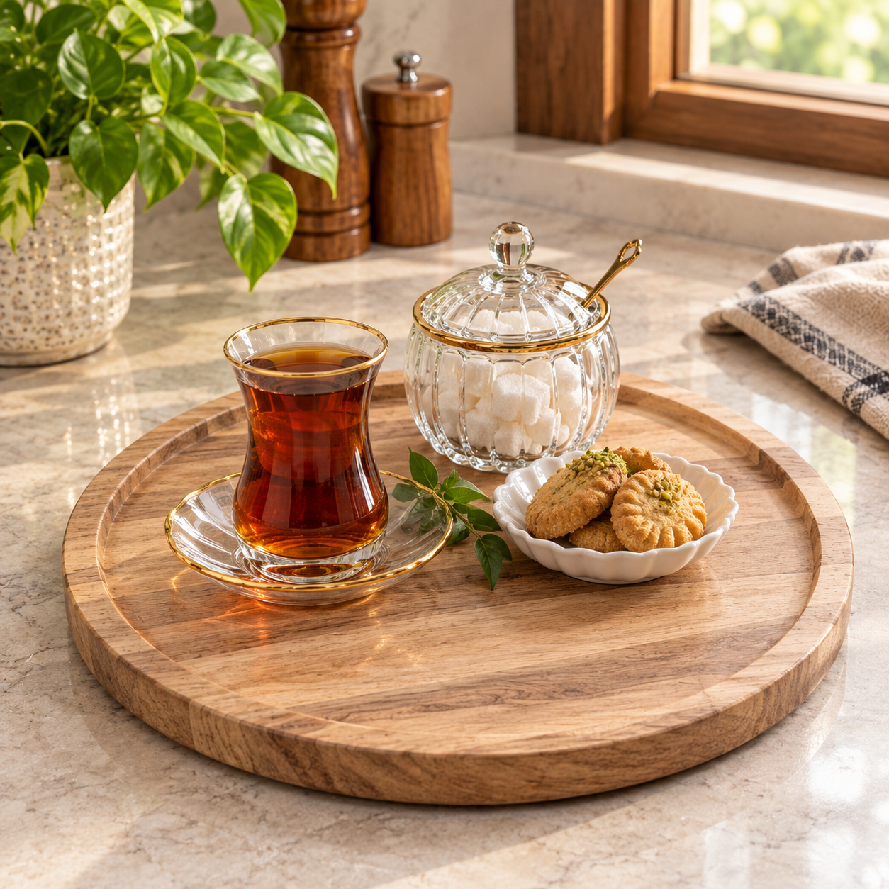 سینی گرد گردو